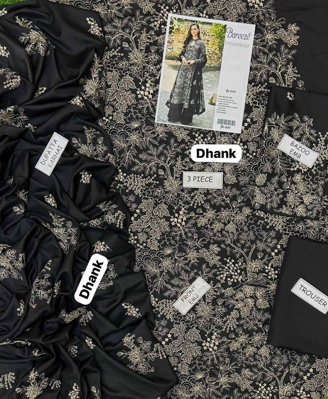 Bareeze 3PC Winter 2025 Premium Dhanak Fabric | Heavy Embroidered Unstitched Suit AB