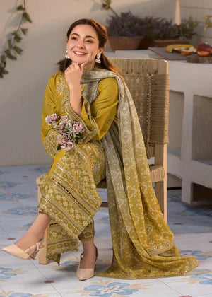 Winter Collection | Premium Dhanak 3PC Embroidered Suit TSC