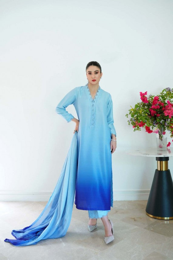 Hamooz Silk Printed Unstitched 3-Piece Suit – Premium Collection 2025 MR