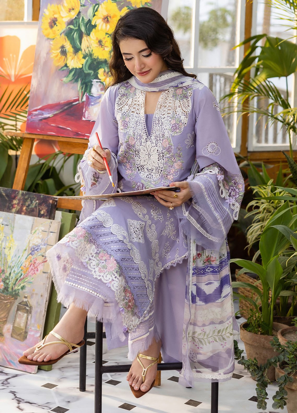 Winter 2025 Hot Collection by Elaf Elegant-3-Piece Suit AB