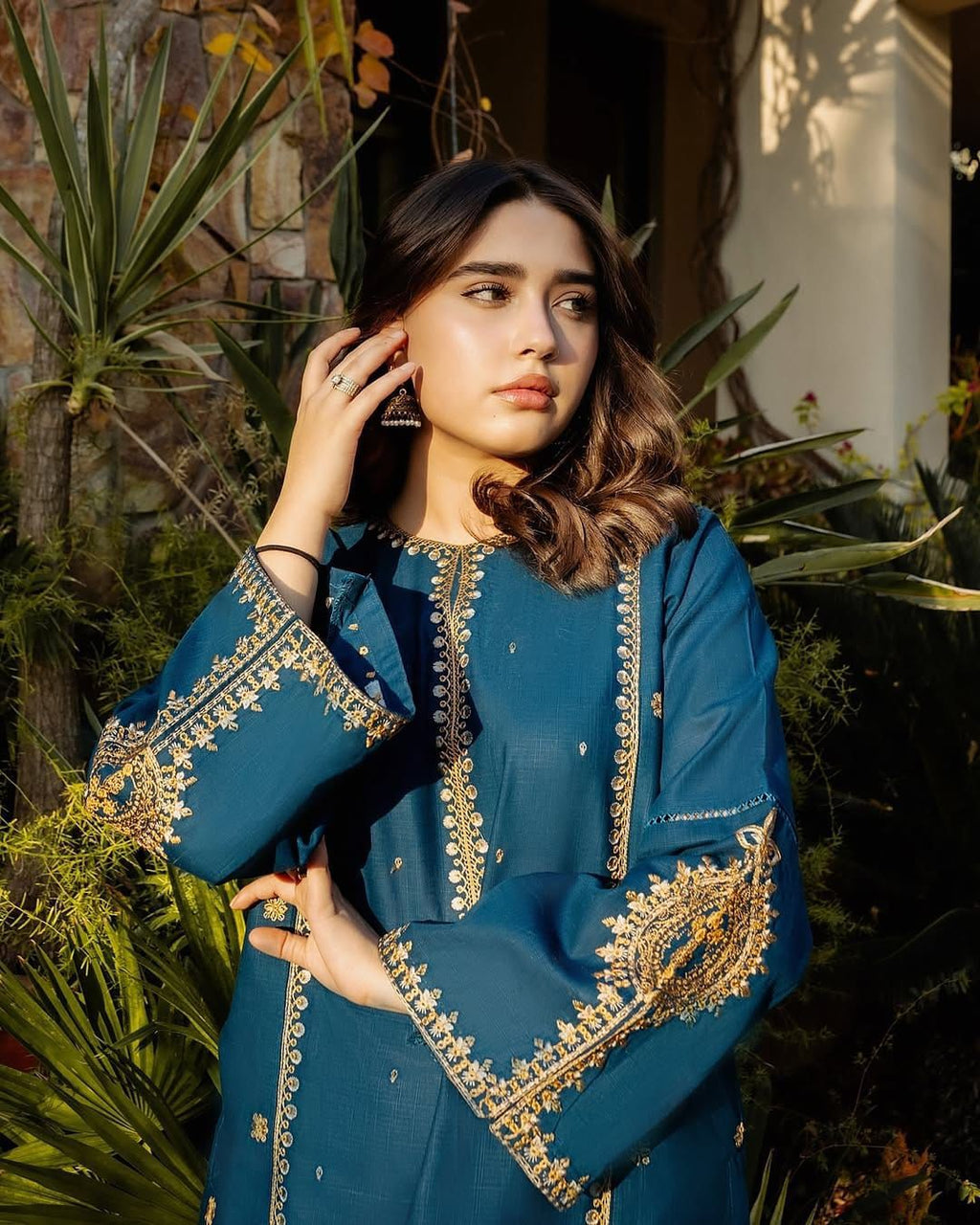 ❄ URGE – Winter Hot Collection ❄  Premium Dhanak 2-Piece Embroidered Unstitched Suit AB