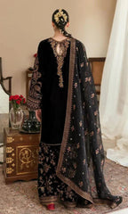 Baroque Velvet Embroidered Hand-Embellished Luxury Unstitched 3-Piece Suit MR