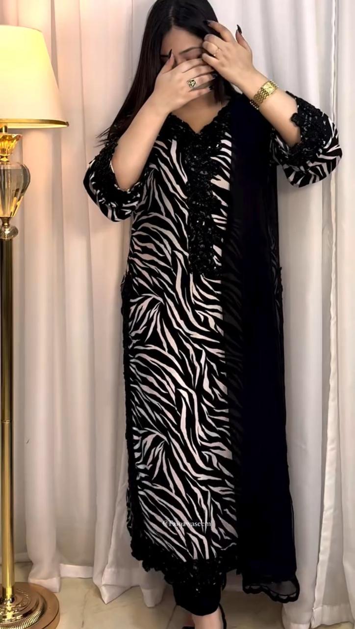 💍 WEDDING COLLECTION 2025 💍  Premium Silk Fabric – 3PC Unstitched Suit AB