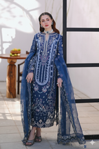 QALAMKAR BY SAHIL – LUXURY  Full Net (Premium Quality) 3 Pcs Unstitched AB