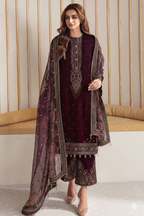 Jazmin Velvet Embroidered Luxury Unstitched 3-Piece Suit MR