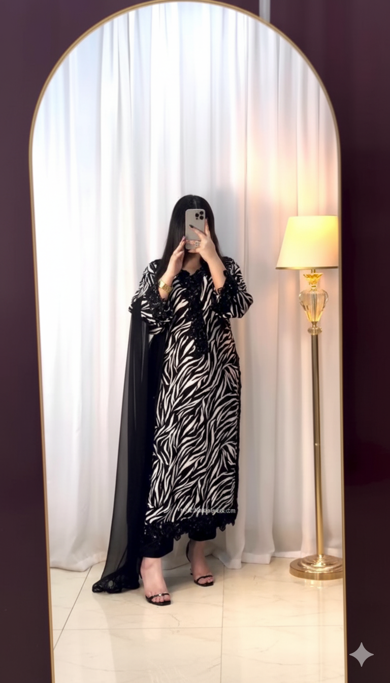 💍 WEDDING COLLECTION 2025 💍  Premium Silk Fabric – 3PC Unstitched Suit AB