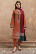 ❄ JAZMIN – DHANAK EMBROIDERED COLLECTION ❄  03 PCS UNSTITCHED SUIT MR
