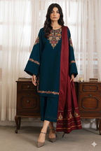 Jazmin 3PC Winter 2025 Most -3-Piece Unstitched Suit AB