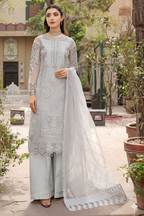MARYAM’S Organza Embroidered Hand-Embellished Luxury Unstitched 3-Piece Suit MR