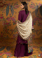 Faiza Faisal 3PC Winter 2025 Collection Embroidered Dhanak Suit Premium Quality AB