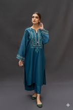 Embroidered Lawn 2-Piece Suit – Blue