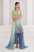 Jazmin Chiffon Embroidered Sequence Luxury Collection -3-piece unstitched suit MR