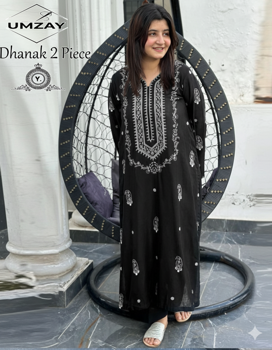 New Arrival — Dhanak Collection 2025/2026 ✨ Premium Air-Jet Dhanak 2-Piece Embroidered Suit FBL