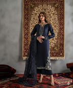 IZNIK Shamooz Silk Embroidered &amp; Hand-Embellished Luxury Unstitched 3-Piece MR