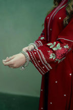Dhanak Embroidered 2-Piece Unstitched Suit – Maroon