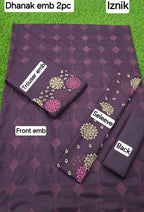 Winter Collection – Embroidered Dhanak 2-Piece Suit in Purple