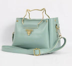 Girl's PU Leather Plain Hand Bag