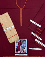 3-Piece Winter Dhanak Stitched Collection AB