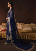 JAZMIN Velvet Embroidered Copper Zari Work Luxury Unstitched 3-Piece MR