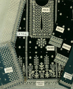 BRAND:JAZMIN velvet embroidered sequence luxury unstitched 3pc✓MR