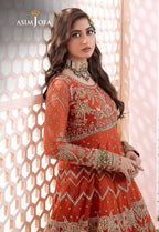 ASIM JOFA | Chiffon Embroidered Luxury Frock – Unstitched 3PC MR