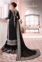 ASIM JOFA | Chiffon Embroidered Sequin Luxury Unstitched 3PC MR