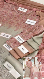 Brand: MARIA.B  Chiffon &amp; Malai Luxury Unstitched 3-Piece Suit