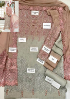 Brand: MARIA.B  Chiffon &amp; Malai Luxury Unstitched 3-Piece Suit