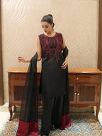Party Wear Organza Handworked Embroidered Unstitched 3PC Suit MR