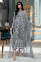 Brand: LAME Fabric: Net &amp; Silk Luxury Unstitched 3-Piece Suit MR