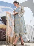 AGHA NOOR Luxury Organza ✨  Embroidered Unstitched 3PC Suit MR