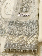 Maria B Luxury Embroidered Chiffon 3PC Unstitched Suit AB