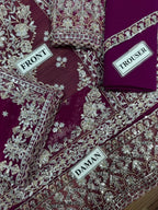 Asim Jofa Chiffon Embroidered Sequence Luxury-3-Piece Unstitched Suit MR