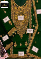 Asim Jofa Chiffon Embroidered Collection- 3-Piece Unstitched Suit MR