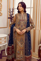 Adan Libas Organza Embroidered Party Wear Collection- 3-Piece Unstitched Suit MR