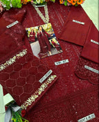 AZURE Chiffon Embroidered Luxury Collection 3-Piece Unstitched Outfit MR