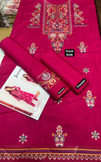 Winter 2025 Premium Dhanak  By Jazmin 2-Piece Embroidered Unstitched Suit AB