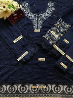 Azure Premium Chiffon 2025–2026  Fully Heavy Embroidery 3- Pic Suit FBL