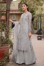 MARYAM’S Organza Embroidered Hand-Embellished Luxury Unstitched 3-Piece Suit MR