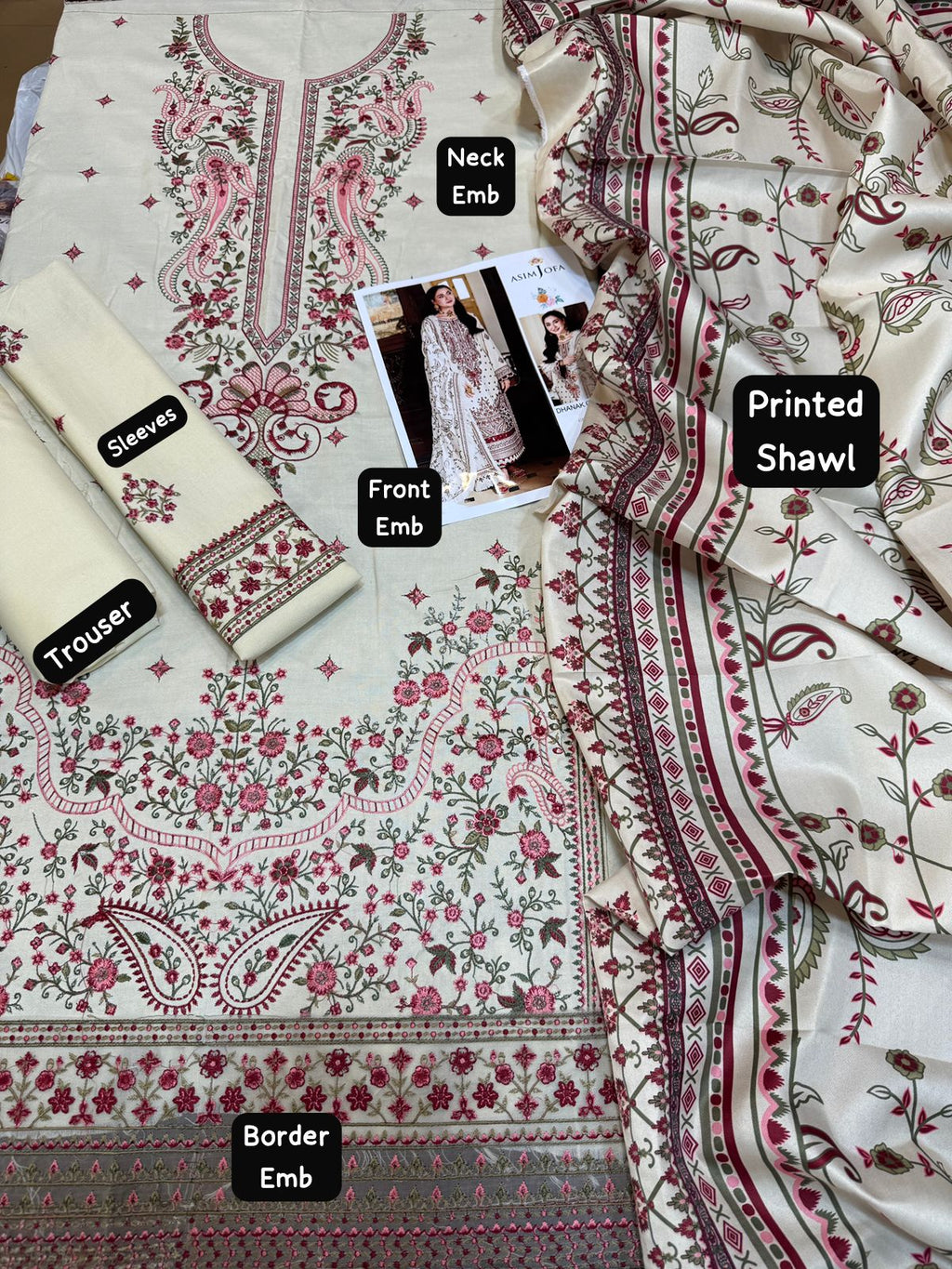 ASIM JOFA – WINTER 2025 HOT COLLECTION Elegant-3-Piece Unstitched Suit AB