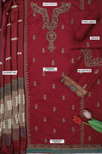 Maria B 3PC Winter 2025 Collection – Premium Dhanak Fabric  Embroidered Suit  AB