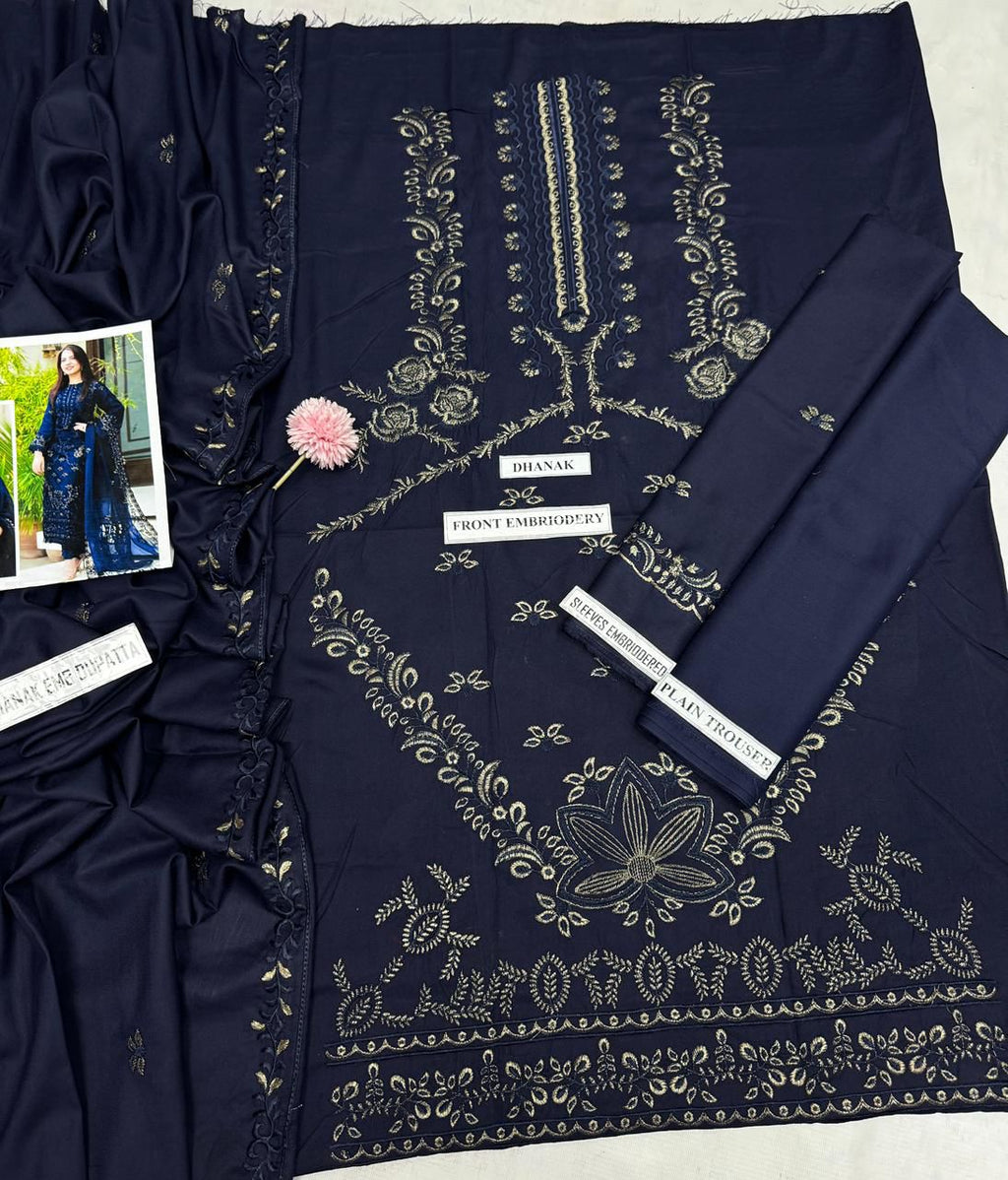 Angan Dhanak Embroidered Unstitched 3PC Suit – Winter Collection 2025 MR