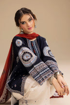 Jazmine -3-Piece Unstitched Premium Dhanak Fabric | Heavy Embroidered Suit AB