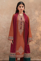 ❄ JAZMIN – DHANAK EMBROIDERED COLLECTION ❄  03 PCS UNSTITCHED SUIT MR