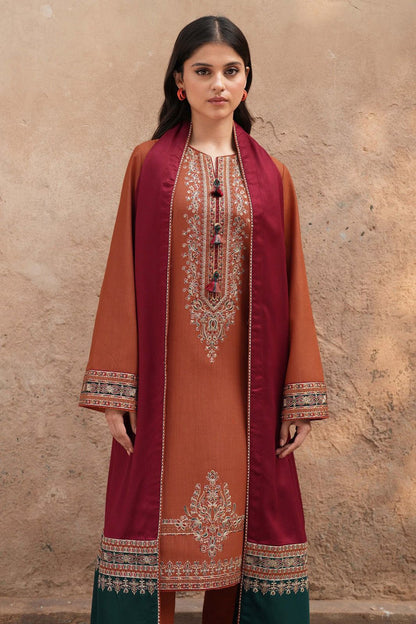 ❄ JAZMIN – DHANAK EMBROIDERED COLLECTION ❄  03 PCS UNSTITCHED SUIT MR