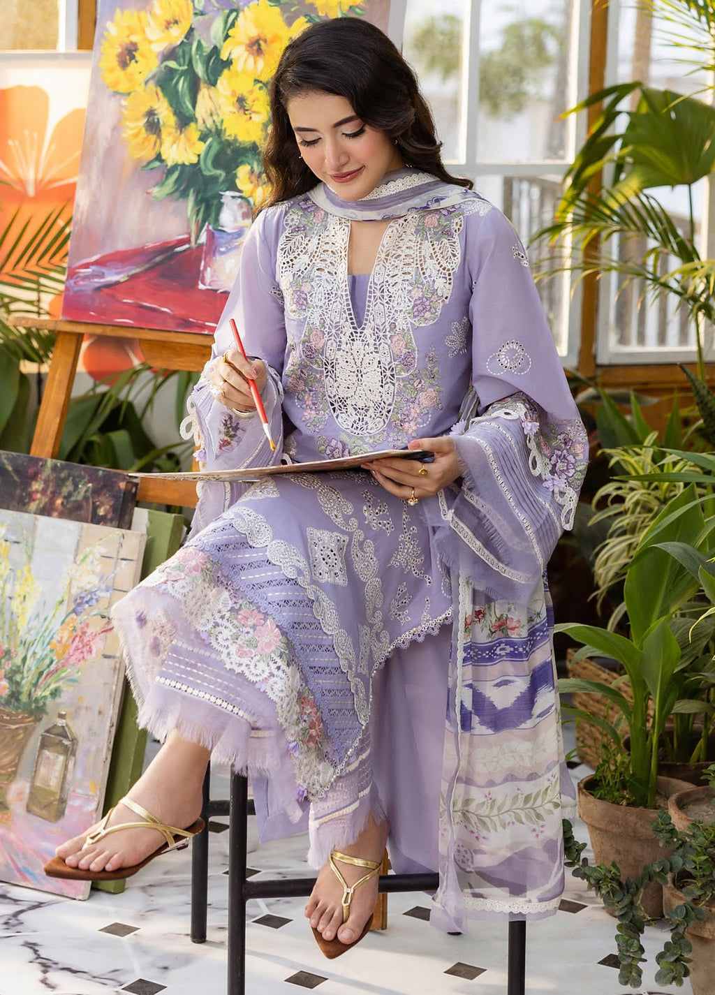 Winter 2025 Hot Collection by Elaf Elegant-3-Piece Suit AB